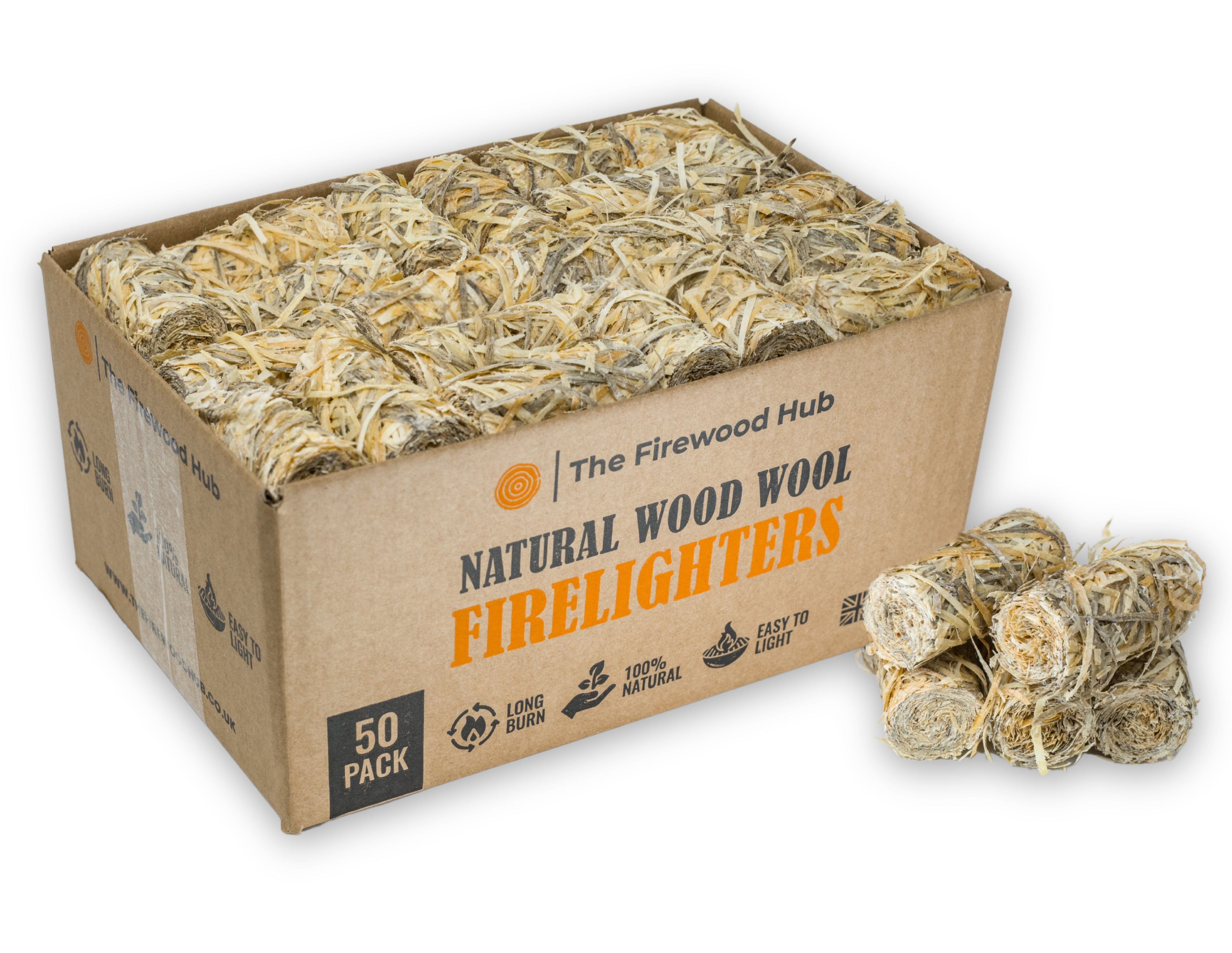 Natural Eco Wood Wool Firelighter (50 pack) – The Firewood Hub